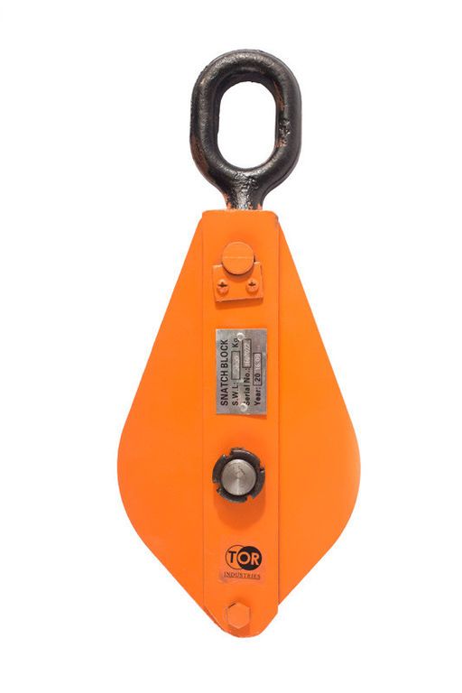 Блок монтажный однорольный с  ушком TOR HQG(L) K1-5,0 т с откидной щекой (K)