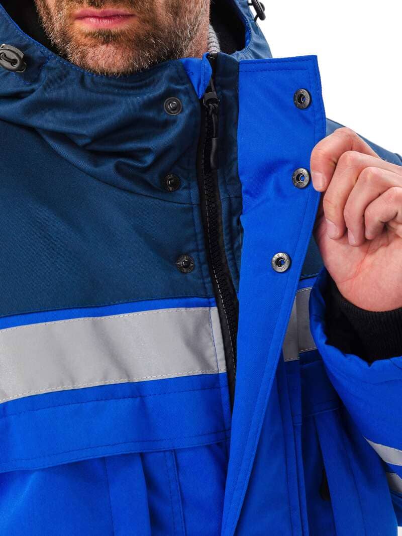 Костюм мужской "Зимник" зимний васильковый с темно-синим