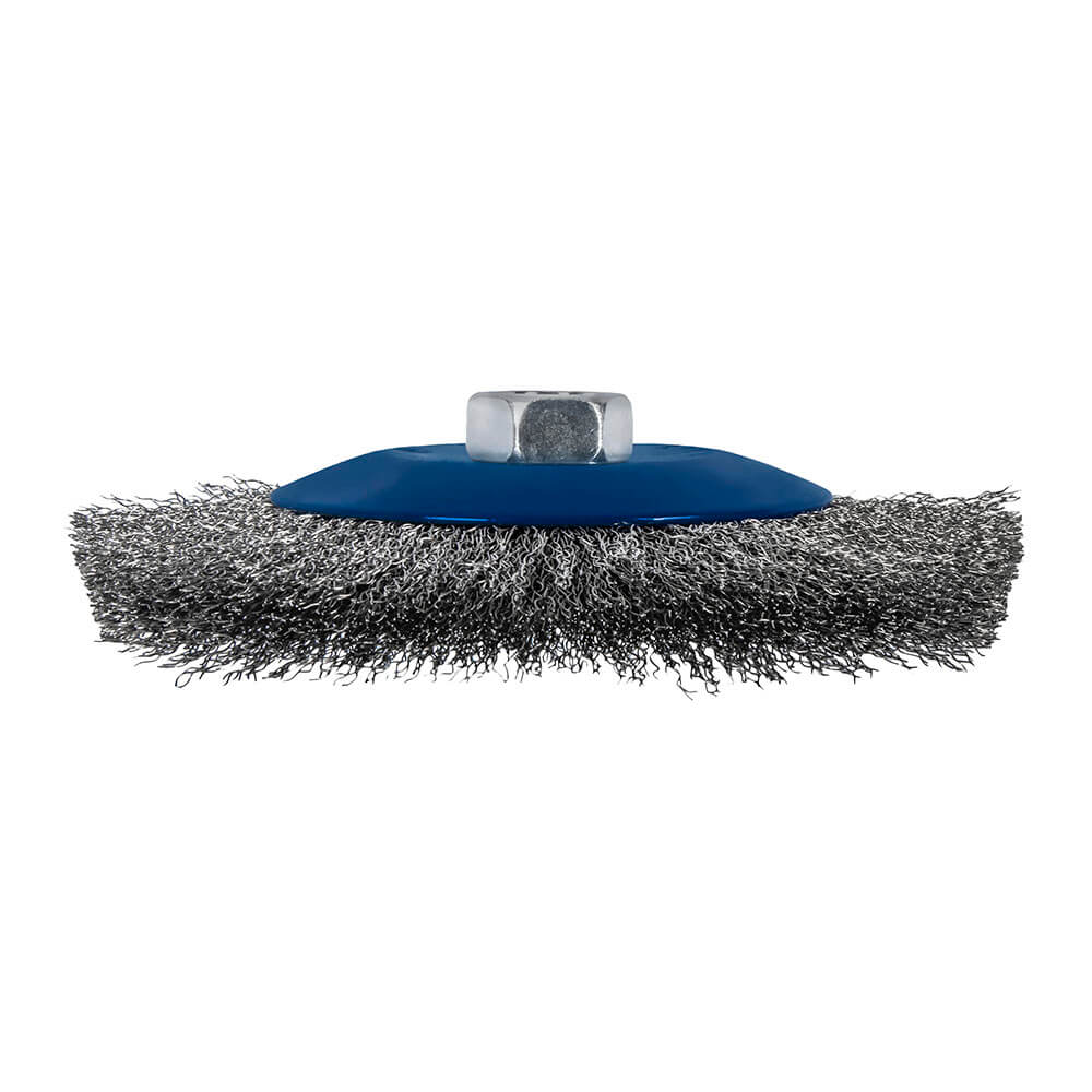 Кордщетка для УШМ ПРАКТИКА с наклоном радиальная мягкая 175мм х М14 (пров.0,3мм)