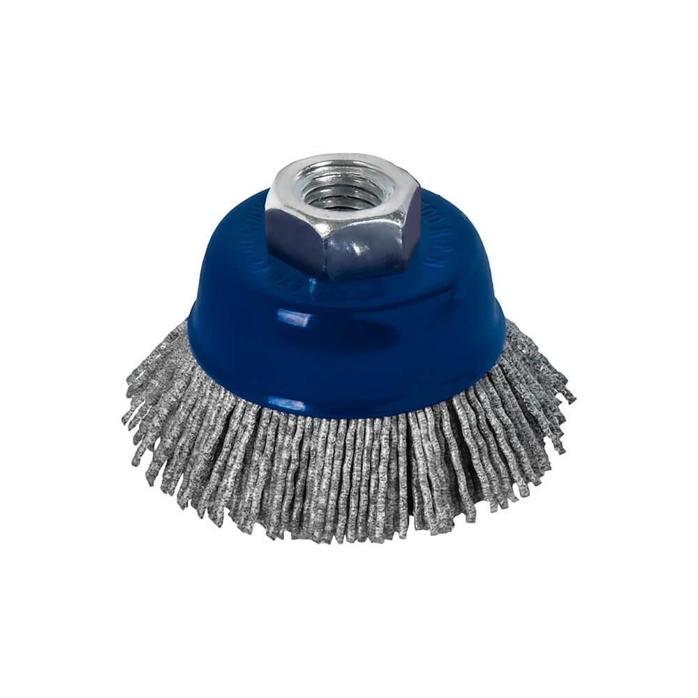 Кордщетка для УШМ ПРАКТИКА чашеобразная полимер-абразивная 65мм х М14 (пров.1,2мм)