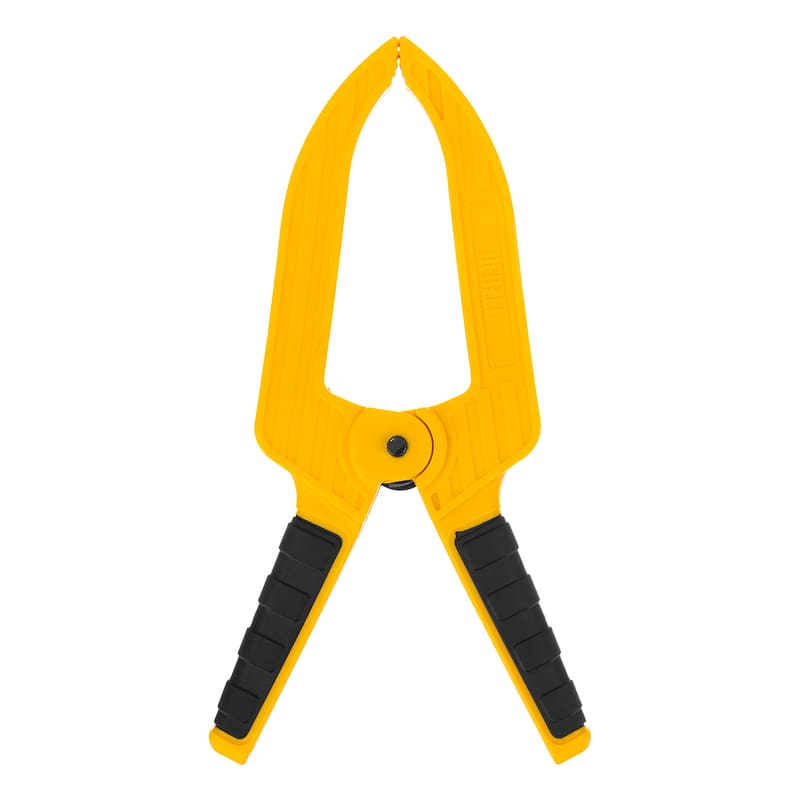 Струбцина DENZEL клещеобразная, удлиненная, 50 х 80мм, двухкомпонентные рукоятки