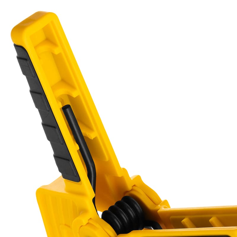 Струбцина DENZEL клещеобразная, усиленная, 65 х 50мм, двухкомпонентные рукоятки