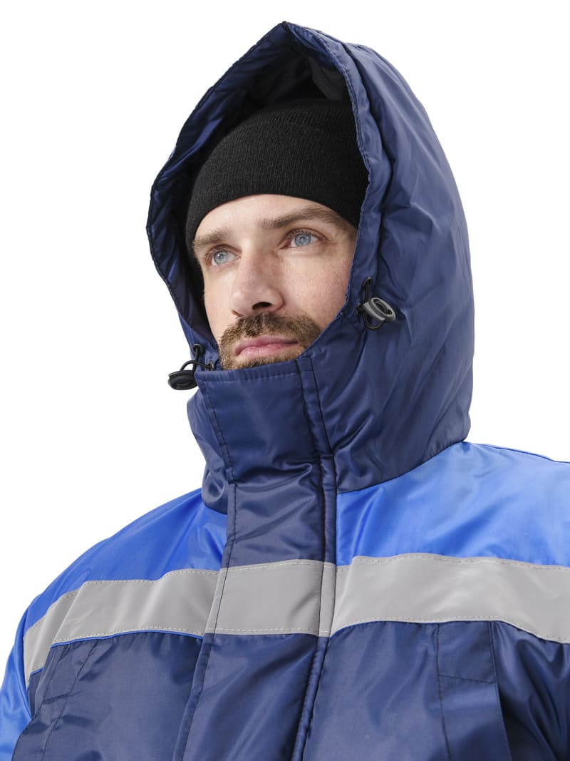 Костюм зимний "СКАНДИН-СОП" куртка/полукомбинезон цвет: темно-синий/василек