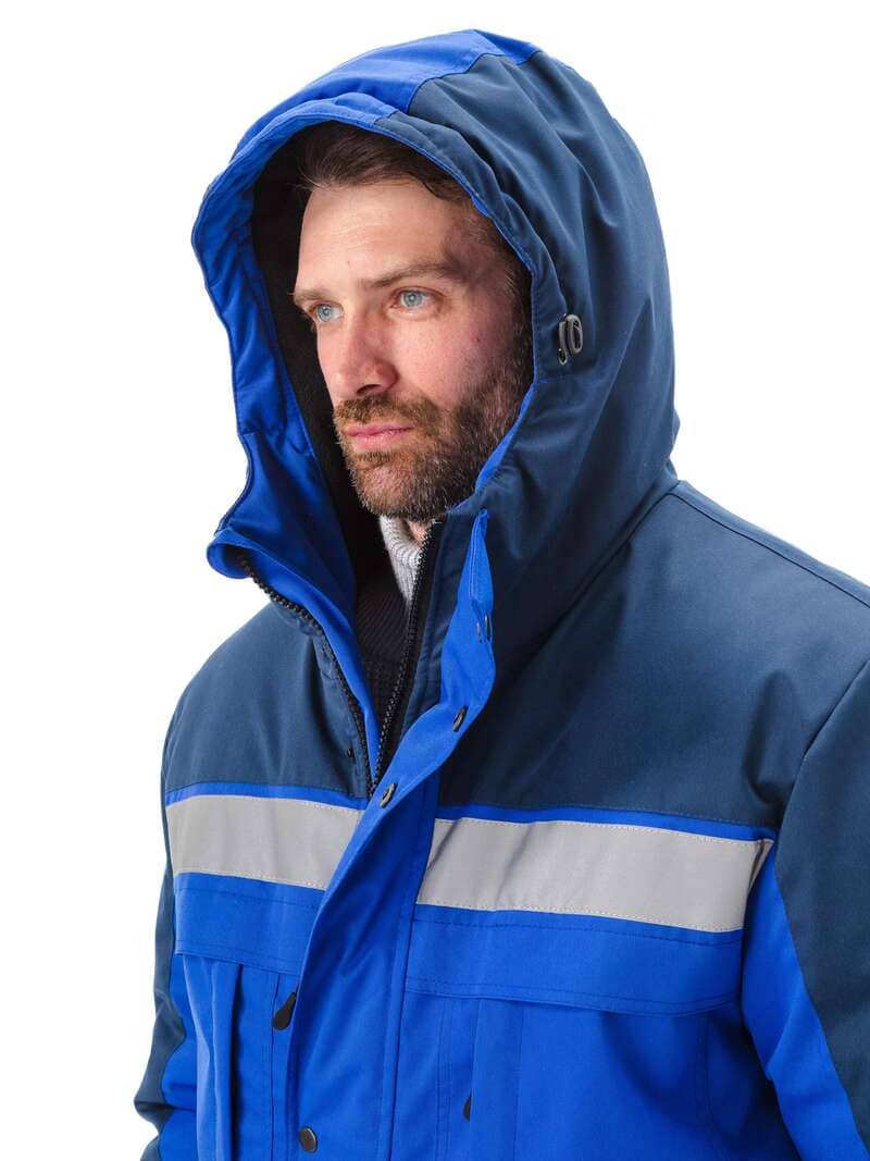 Костюм мужской "Зимник" зимний васильковый с темно-синим