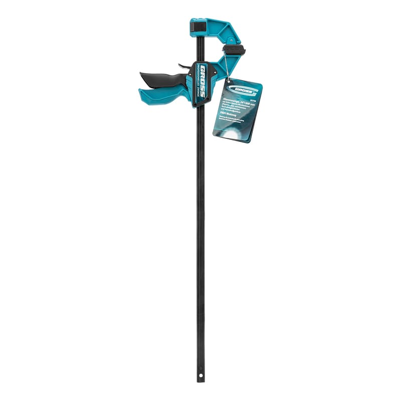 Струбцина GROSS реечная быстрозажимная 600мм (24"), пистолетного типа, пошаговый механизм, пластиковый корпус