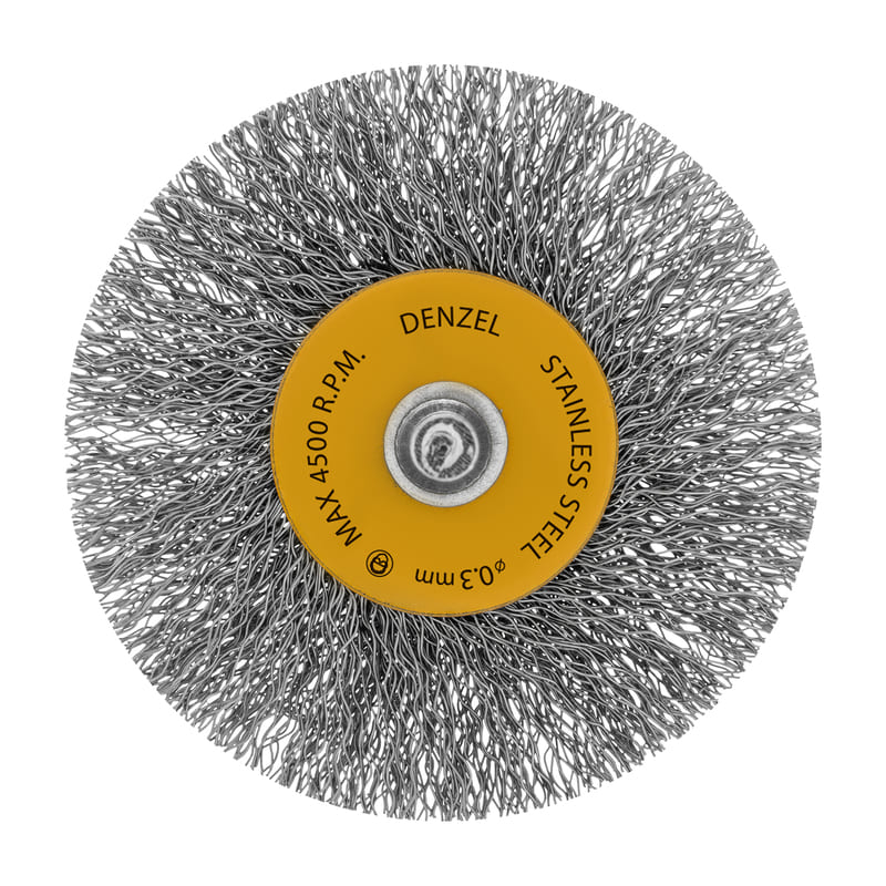 Набор кордщеток для дрели DENZEL (нерж. проволока) - 5шт (плоские)