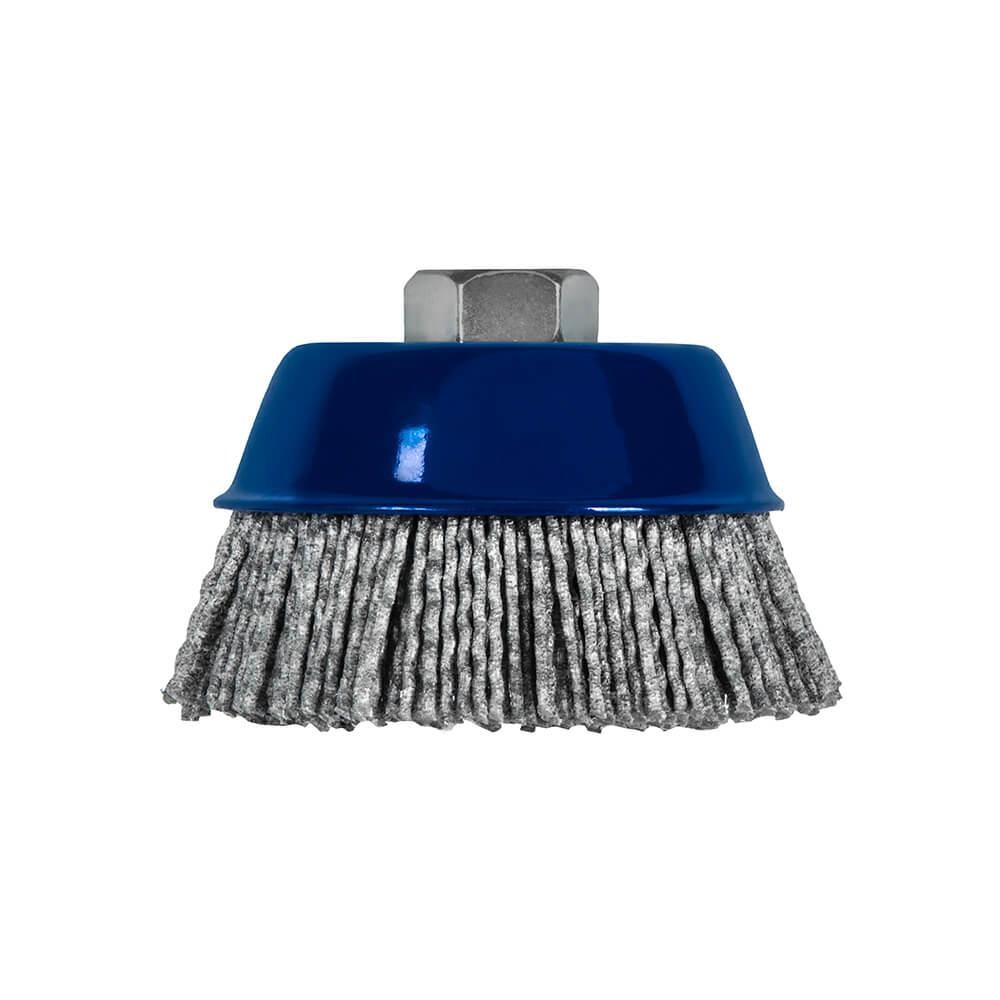 Кордщетка для УШМ ПРАКТИКА чашеобразная полимер-абразивная 90мм х М14 (пров.1,2мм)