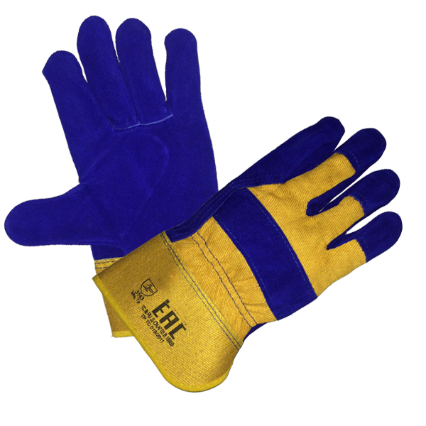 Перчатки САПФИР (комбинированные, манжет-крага, жёлто-синие)
