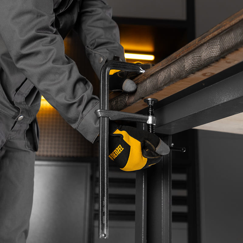 Струбцина F-образная DENZEL 100 х 300мм, кованая