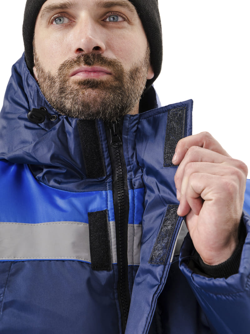 Костюм зимний "СКАНДИН-СОП" куртка/полукомбинезон цвет: темно-синий/василек