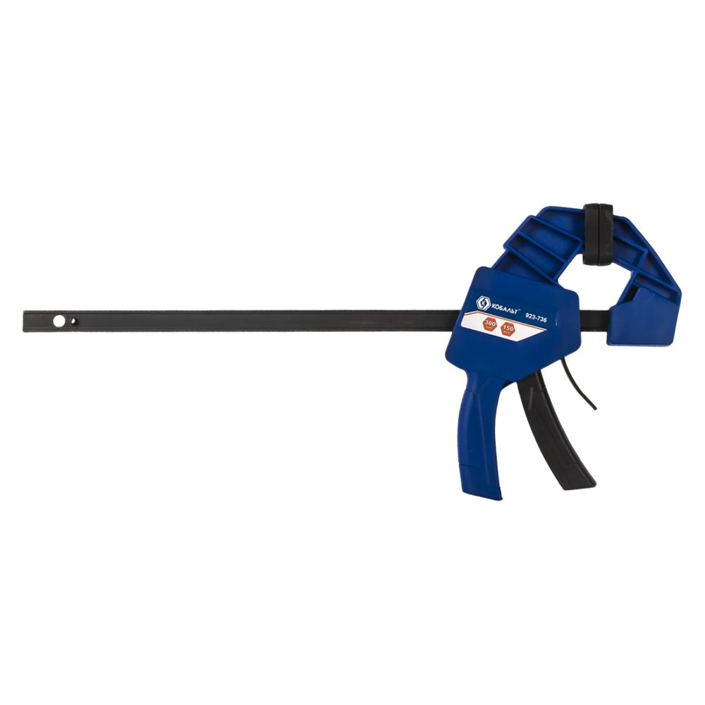 Струбцина КОБАЛЬТ пистолетная, быстрозажимная, усиленная, 300мм, СИЛА ЗАЖИМА 150 КГC