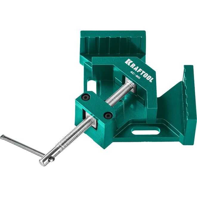 Струбцина угловая KRAFTOOL AC-80, мощная алюминиевая, глубина зажима 70мм