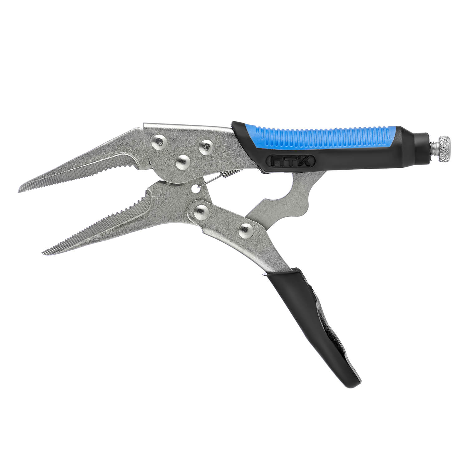 Зажим ручной ПТК, удлинённые губки, с фиксатором, 230мм