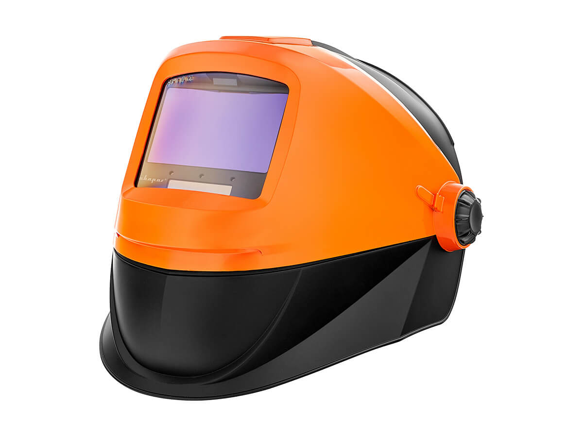 Маска сварщика (СВАРОГ) TECH SPARX M TRUE COLOR PLUS (100*60) (чёрный-оранжевый)