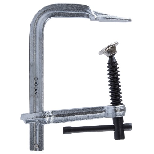 Струбцина F-образная КОБАЛЬТ, кованая, 80 x 100мм, усилие 250кгс (конст. сталь)
