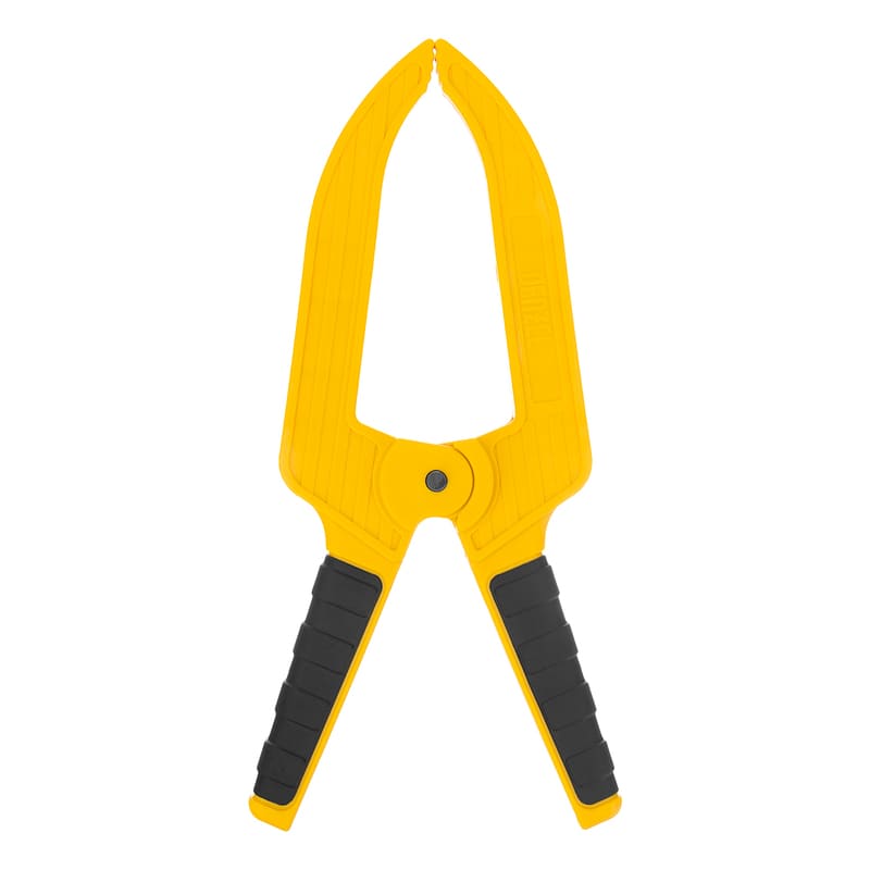 Струбцина DENZEL клещеобразная, удлиненная, 75 х 110мм, двухкомпонентные рукоятки