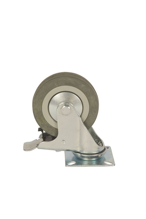 Колесо аппаратное поворотное SCgb 42 100 мм с тормозом (F)