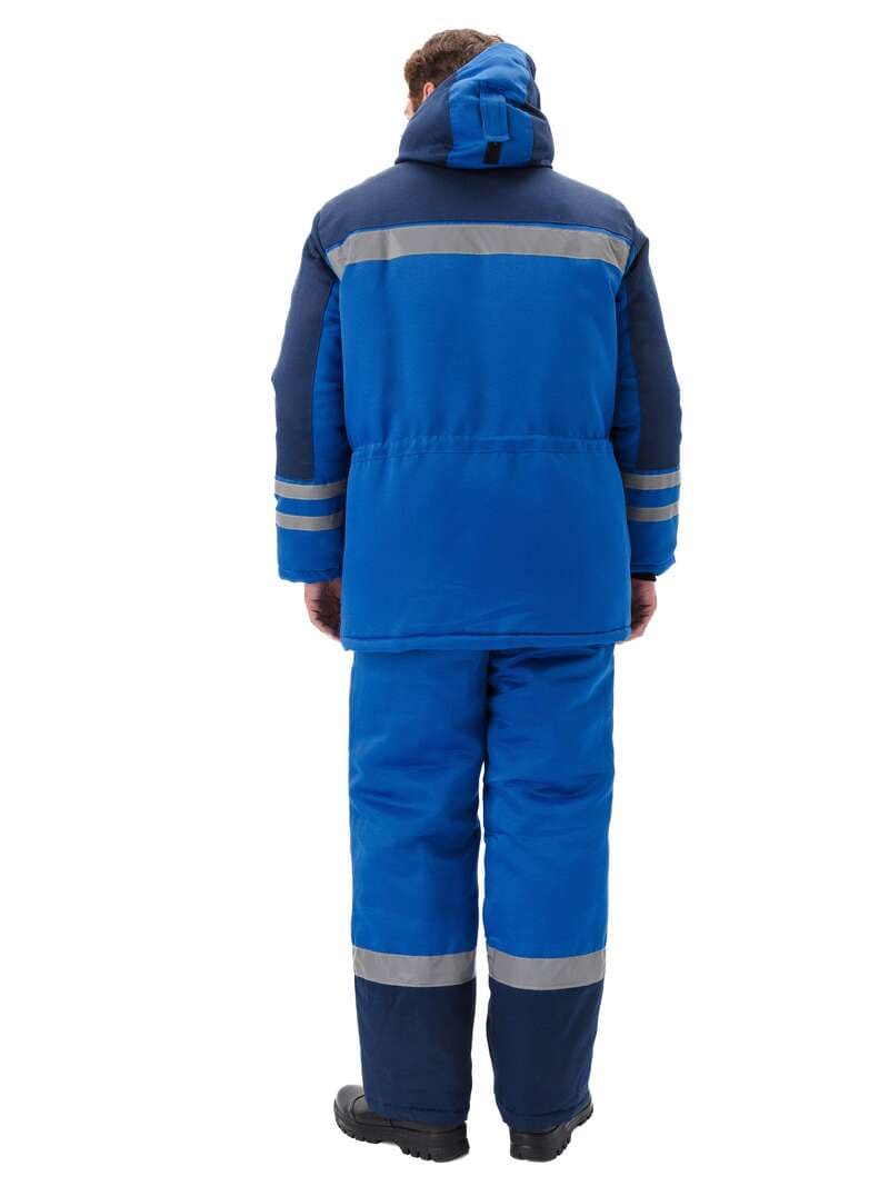 Костюм мужской "Зимник" зимний васильковый с темно-синим