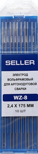 Электроды вольфр. WZ-8 д.3,2мм (Al/Mg сплавы, AC, I=175мм)