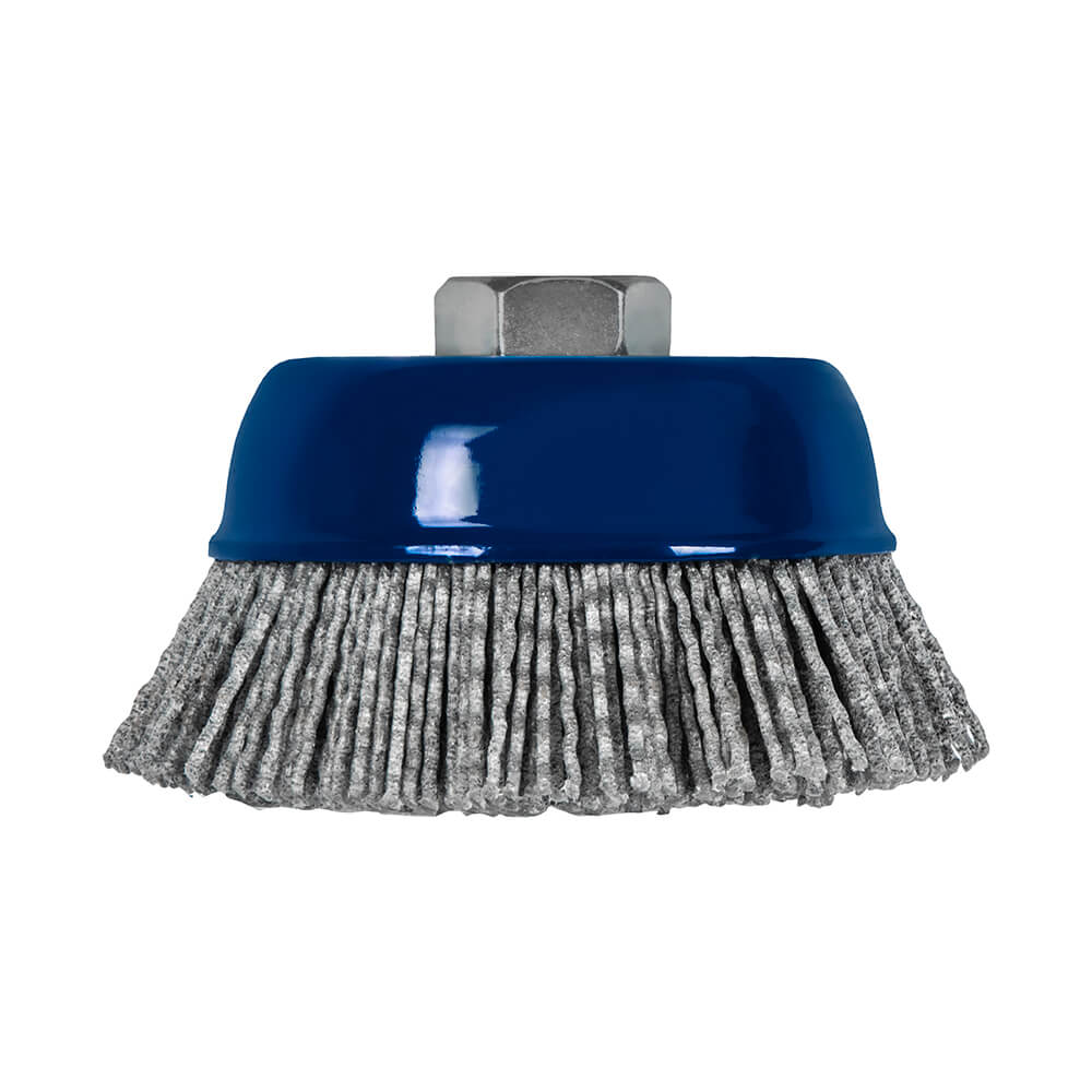 Кордщетка для УШМ ПРАКТИКА чашеобразная полимер-абразивная 100мм х М14 (пров.1,2мм)