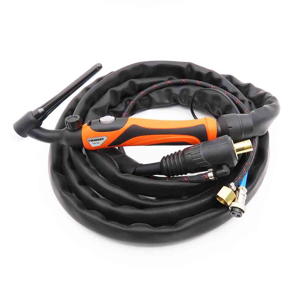 Горелка TIG 26V (4м, вентиль, FLEX, универс., 180A, ток ОКС 35-50, газ M12x1, управл. 2 PIN) / SVARNOFF