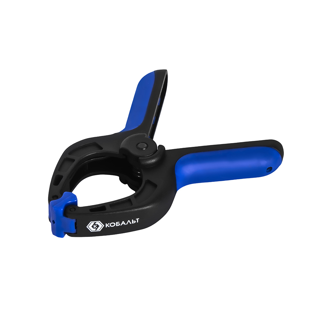 Струбцина КОБАЛЬТ клещеобразная, усиленная пружина, длина 75мм, зев 35мм