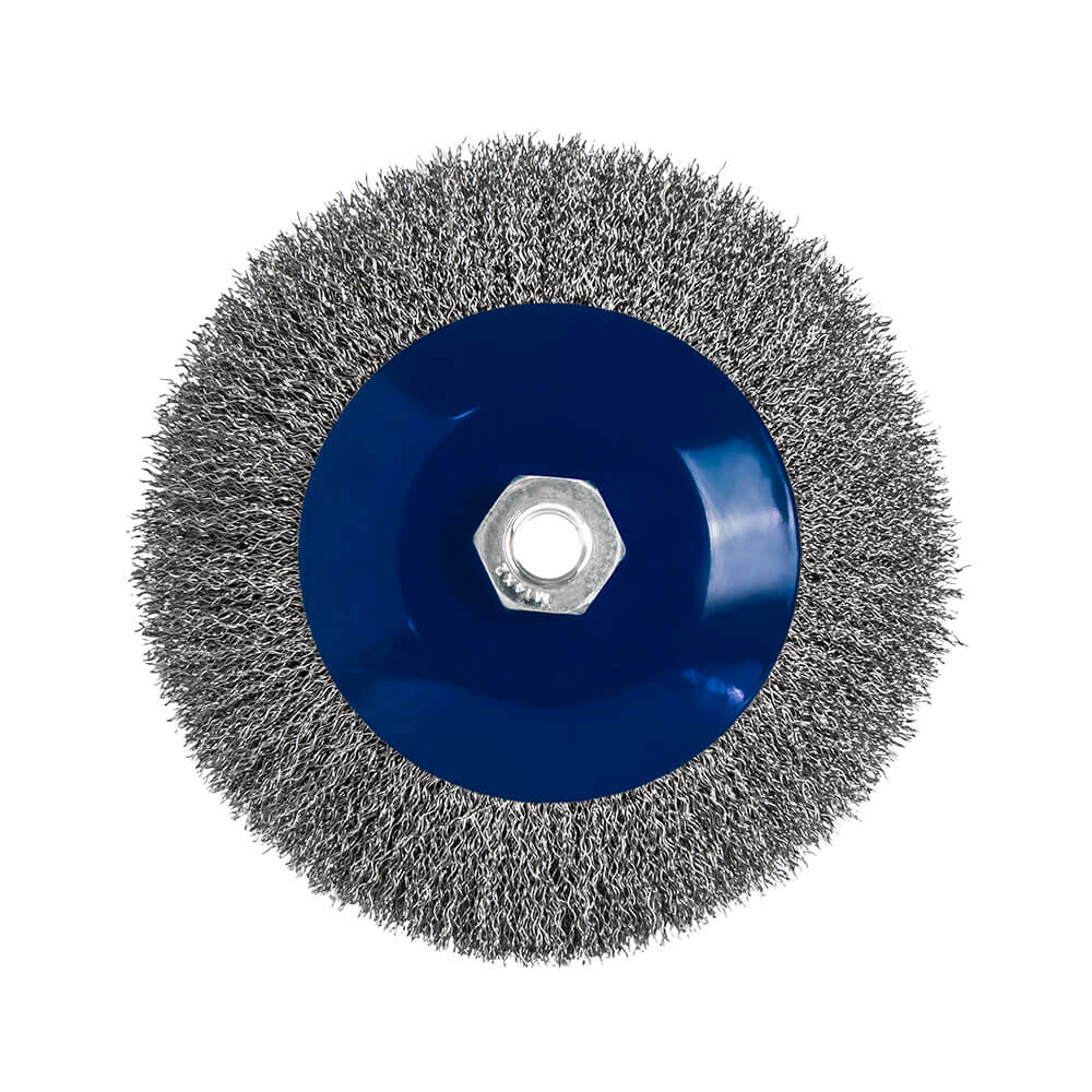 Кордщетка для УШМ ПРАКТИКА с наклоном радиальная мягкая 175мм х М14 (пров.0,3мм)