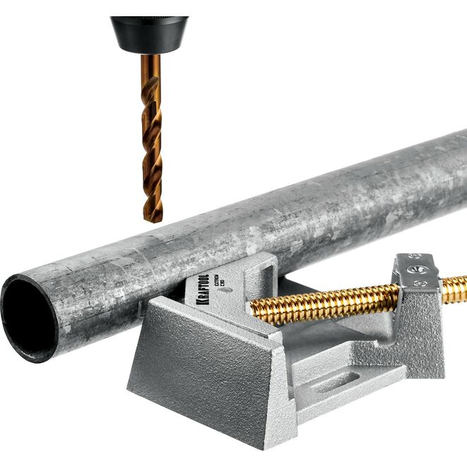 Струбцина угловая KRAFTOOL Extrem C90, экстрамощная стальная, для сварочных работ, глубина зажима 90мм