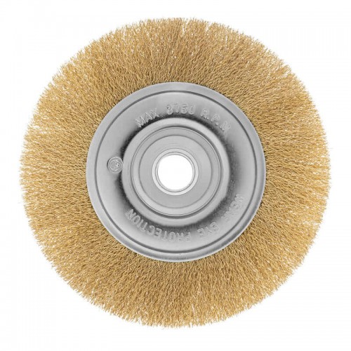 Кордщетка для УШМ MATRIX прямая радиальная витая латунированная 200мм х 22мм (пров.0,3мм)