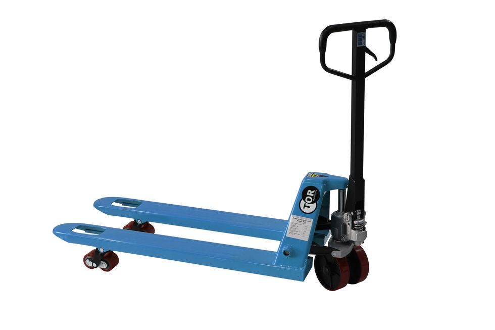 Тележка гидравлическая 3500 кг 1150 мм резиновые колеса TOR RHP(BF) PRO