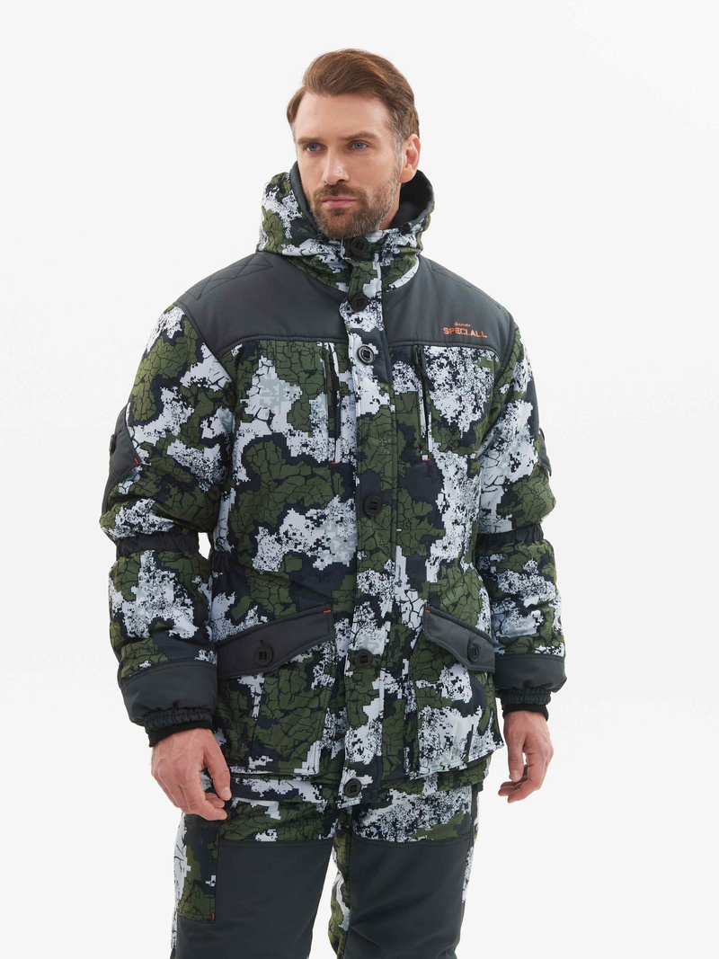 Костюм мужской зимний КЗ-01 СНЕЖНЫЙ БАРС (SPECI.ALL) камуфляж