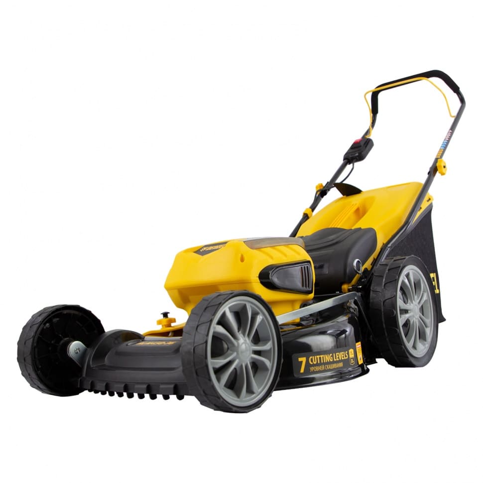 Аккумуляторная газонокосилка DENZEL RLM450-36 (аккум. система Denzel Battery System 18V, 36В (2х18В), бесщёточная)