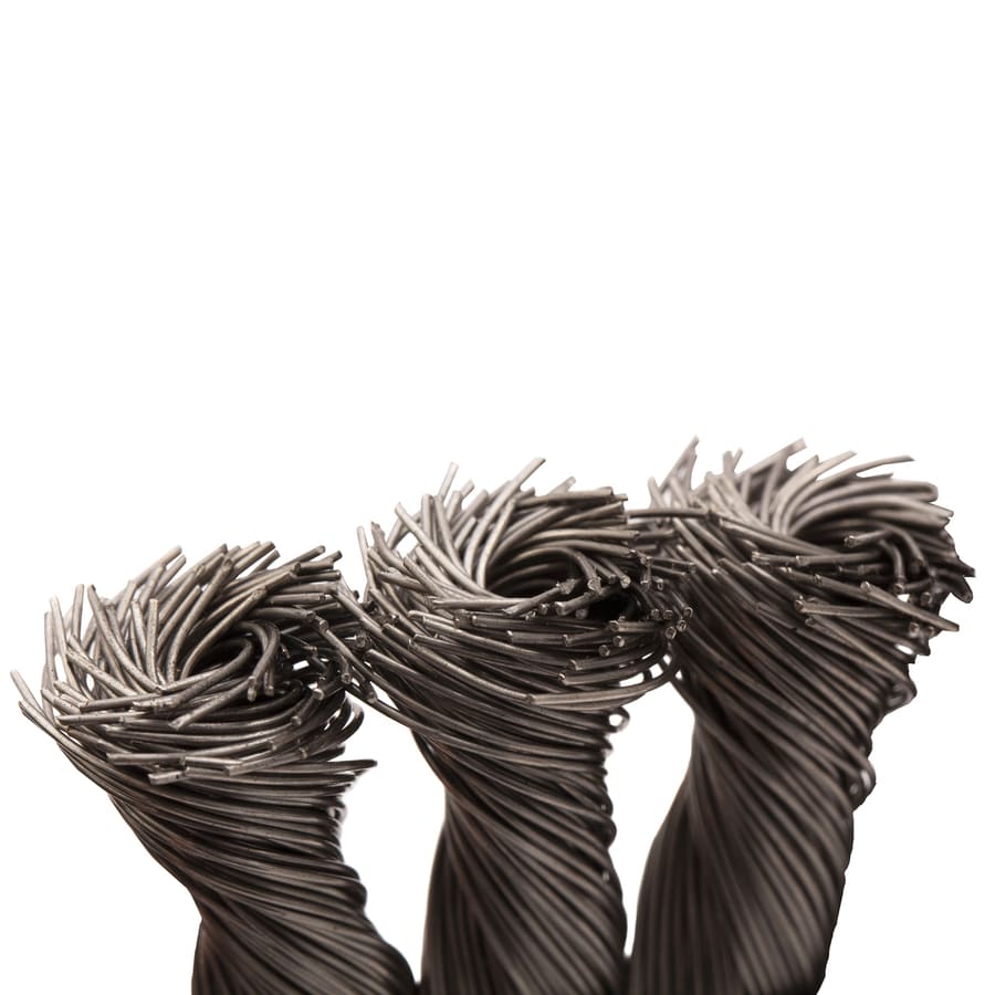 Кордщетка для УШМ DENZEL прямая радиальная витая нержавеющая 150мм х 22мм (пров.0,5мм)