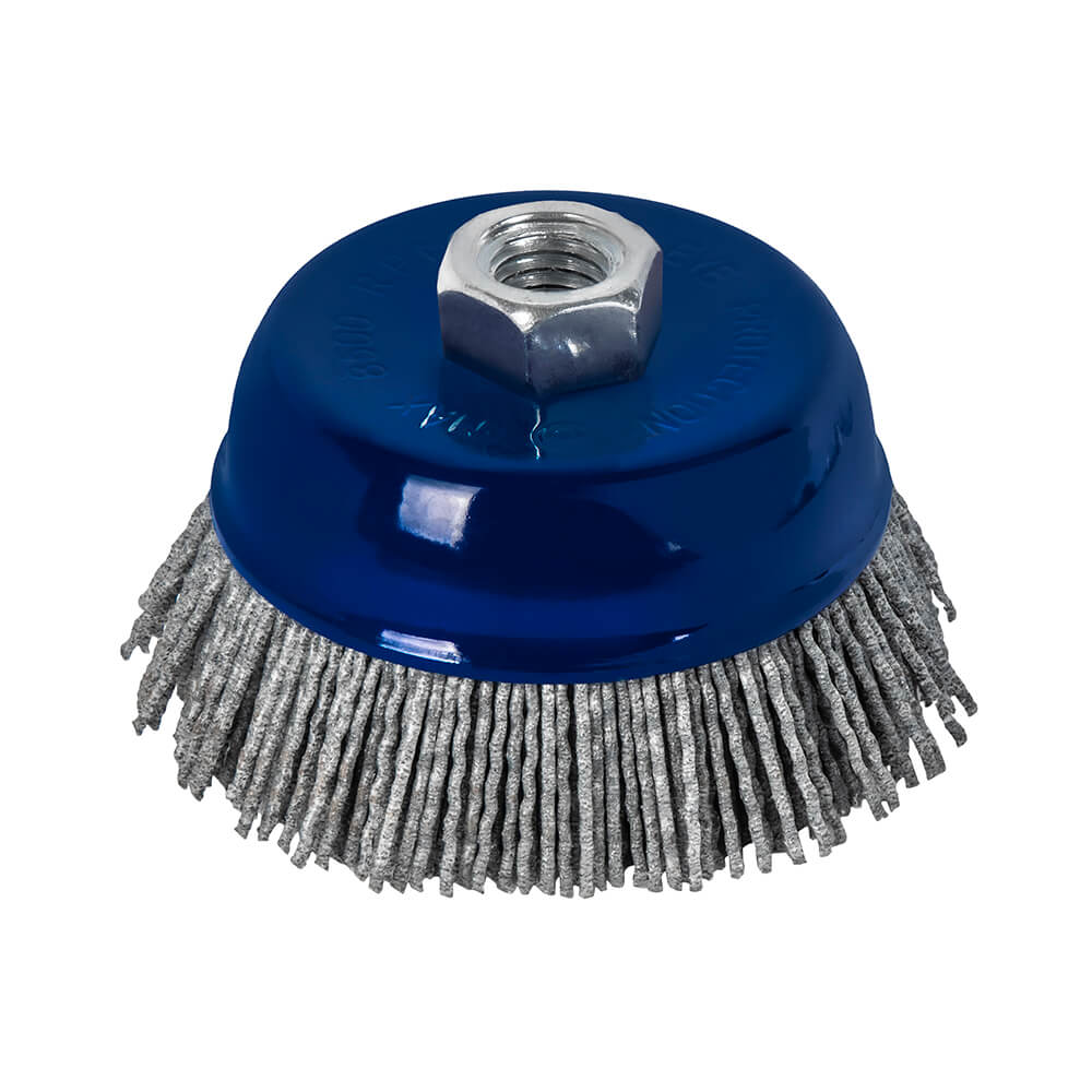 Кордщетка для УШМ ПРАКТИКА чашеобразная полимер-абразивная 100мм х М14 (пров.1,2мм)