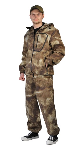 Костюм "ТУРИСТ 1" куртка/брюки цвет: камуфляж "Атака бежевый", ткань: Грета