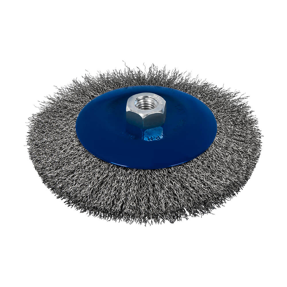 Кордщетка для УШМ ПРАКТИКА с наклоном радиальная мягкая 175мм х М14 (пров.0,3мм)