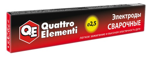 Электроды QUATTRO ELEMENTI д.2,5 мм, рутиловые (пачка 0,9кг) (аналог МР-3 АРСЕНАЛ)