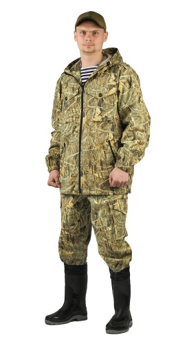 Костюм "ТУРИСТ 2" куртка/брюки цвет: камуфляж "Камыш", ткань: Твил Пич