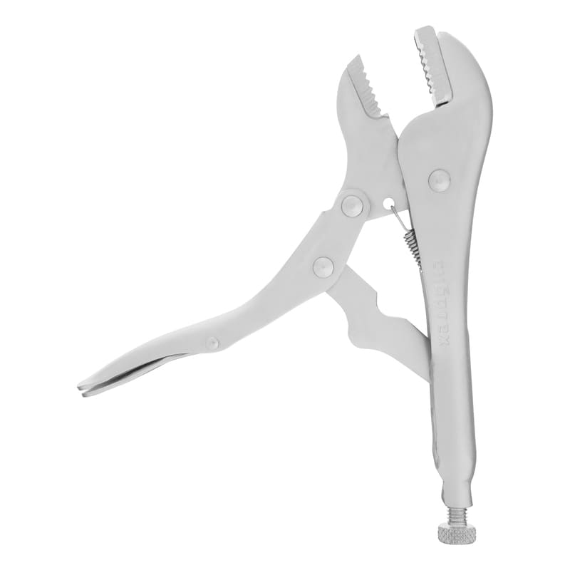 Зажим ручной СИБРТЕХ, плоские губки, с фиксатором, 180мм