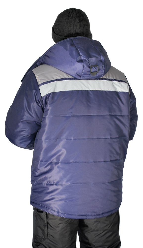 Куртка зимняя "ЭРЕБУС" цвет: темно-синий/серый