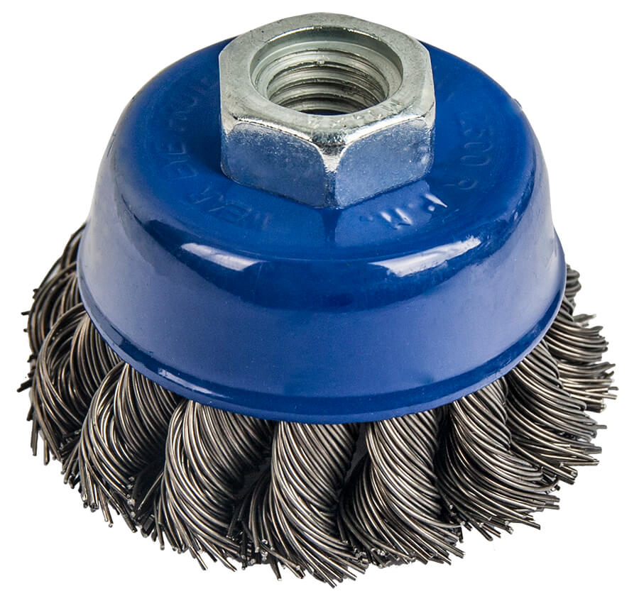 Кордщетка для УШМ ПРАКТИКА чашеобразная витая 75мм х М14 (пров.0,5мм)