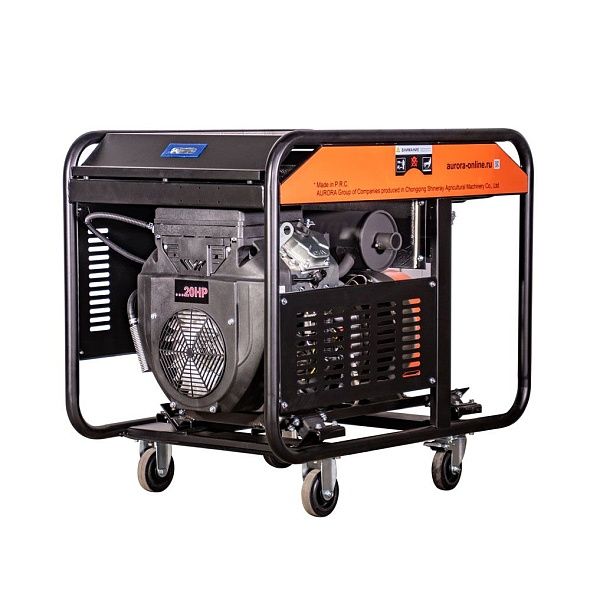 Генератор бензиновый AURORA AGE 12500 DSX DUAL (220/380В, макс.10,5кВт, ном.10кВт, 26л, электростартер)