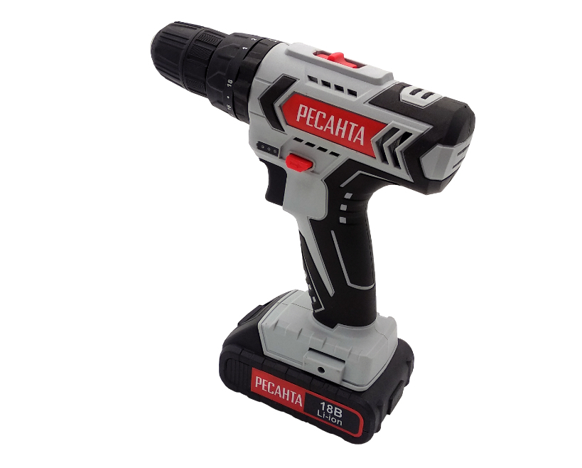 Дрель-шуруповёрт аккумуляторная Ресанта ДА-18-2ЛК-У