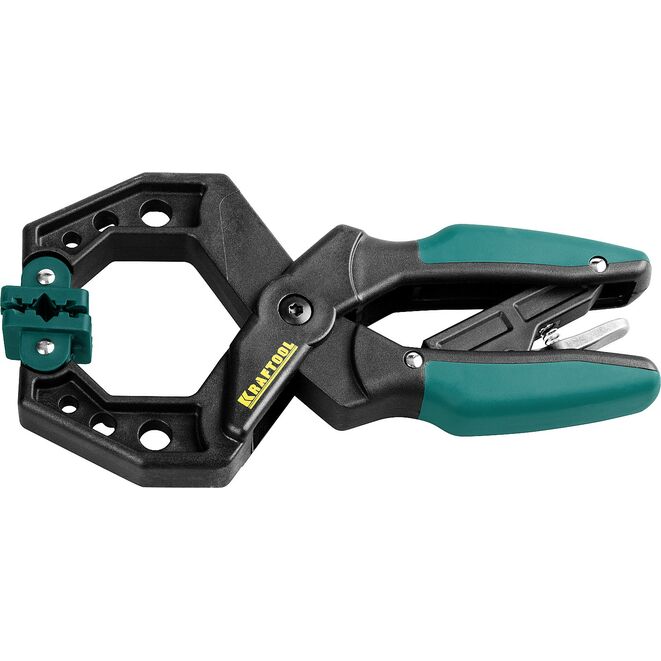 Струбцина KRAFTOOL RC- 6 зажимная, 61 х 63мм, храповой механизм жесткой фиксации, усилие сжатия 40кгс