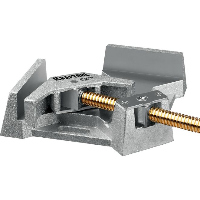 Струбцина угловая KRAFTOOL Extrem C90, экстрамощная стальная, для сварочных работ, глубина зажима 90мм