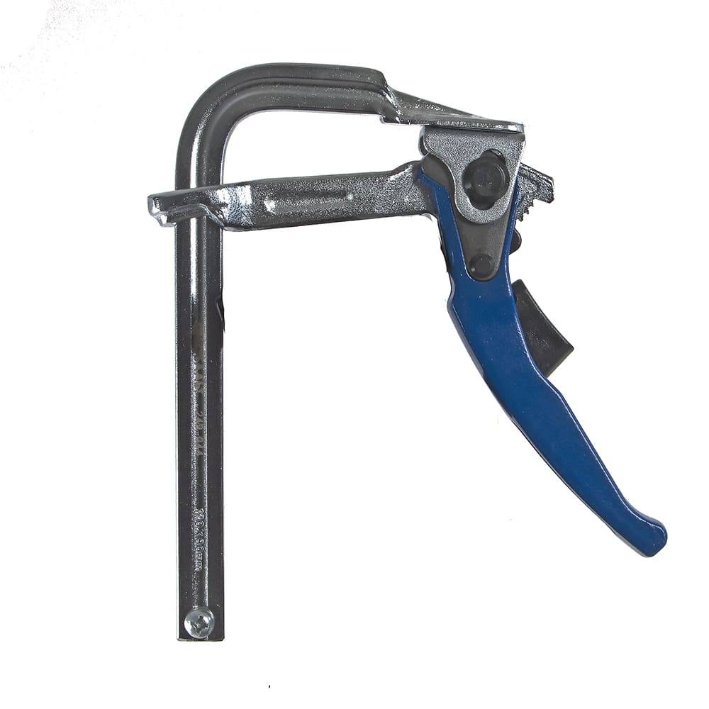 Струбцина F-образная рычажная КОБАЛЬТ 80 х 120мм, кованая, усилие 250кгс