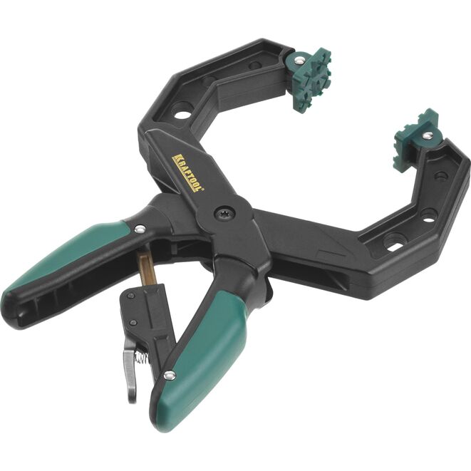 Струбцина KRAFTOOL RC-10 зажимная, 100 х 80мм, храповой механизм жесткой фиксации. усилие сжатия 40кгс