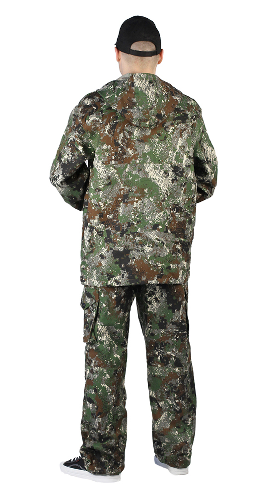 Костюм "ТУРИСТ 2" куртка/брюки цвет: камуфляж "Сетка зеленый", ткань: Твил Пич