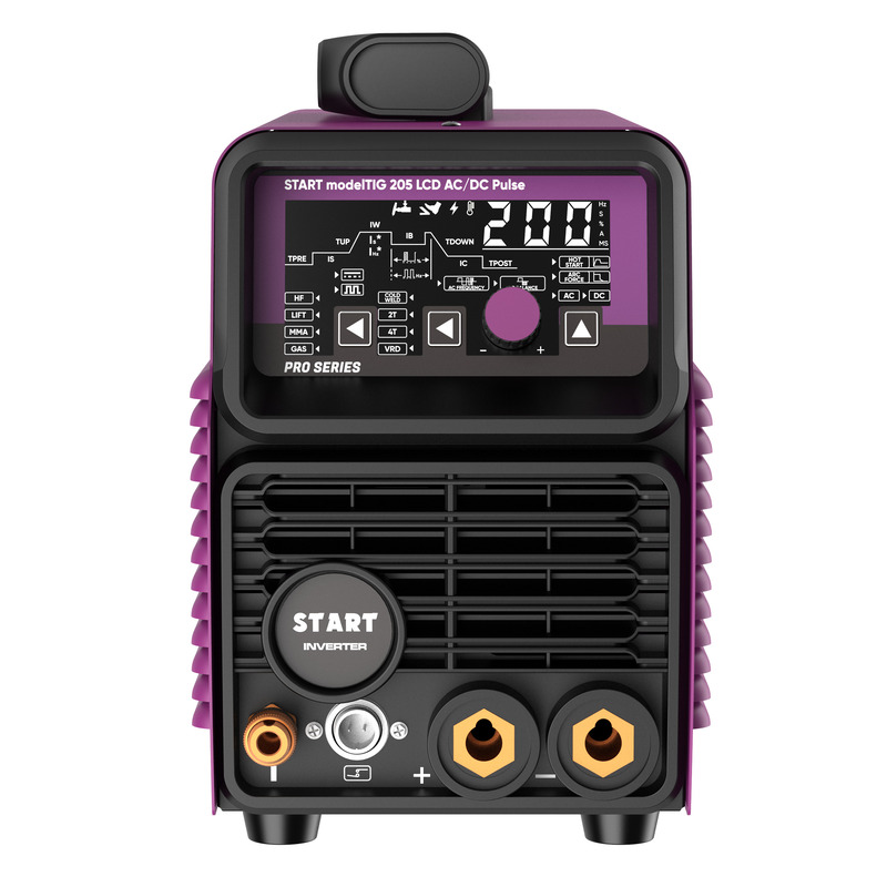 Инверторный аппарат для аргонодуговой сварки START modelTIG 205 LCD AC/DC TIG PULSE (230В, 10-200А, ПВ 40%, гарантия 2 года)