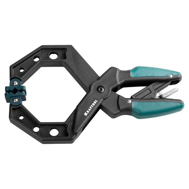 Струбцина KRAFTOOL RC-10 зажимная, 100 х 80мм, храповой механизм жесткой фиксации. усилие сжатия 40кгс